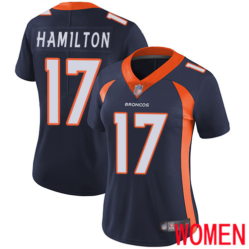 Women Denver Broncos #17 DaeSean Hamilton Navy Blue Alternate Vapor Untouchable Limited Player Football NFL Jersey